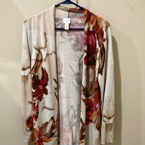 Chico’s Floral Cardigan Sweater